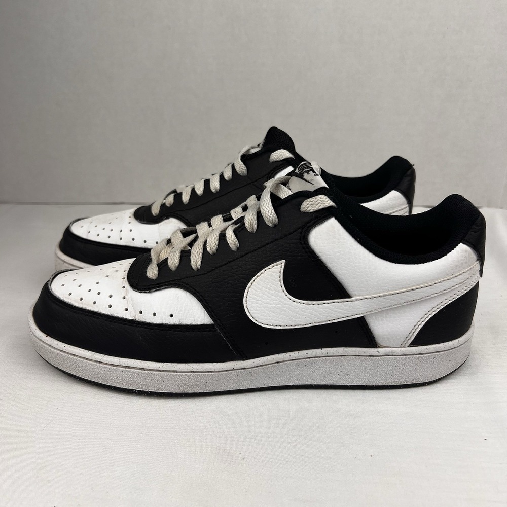 Nike Court Vision Low Black White Panda Sneakers HM9862-001 Men's 9.5